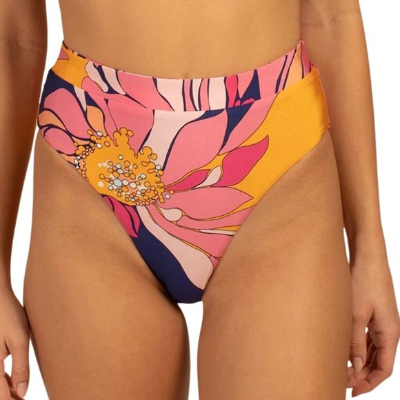 TRINA TURK Breeze Fold Over High Waist Bikini Bottom / NWT / Size 6 / SOLD OUT O - Picture 1 of 9